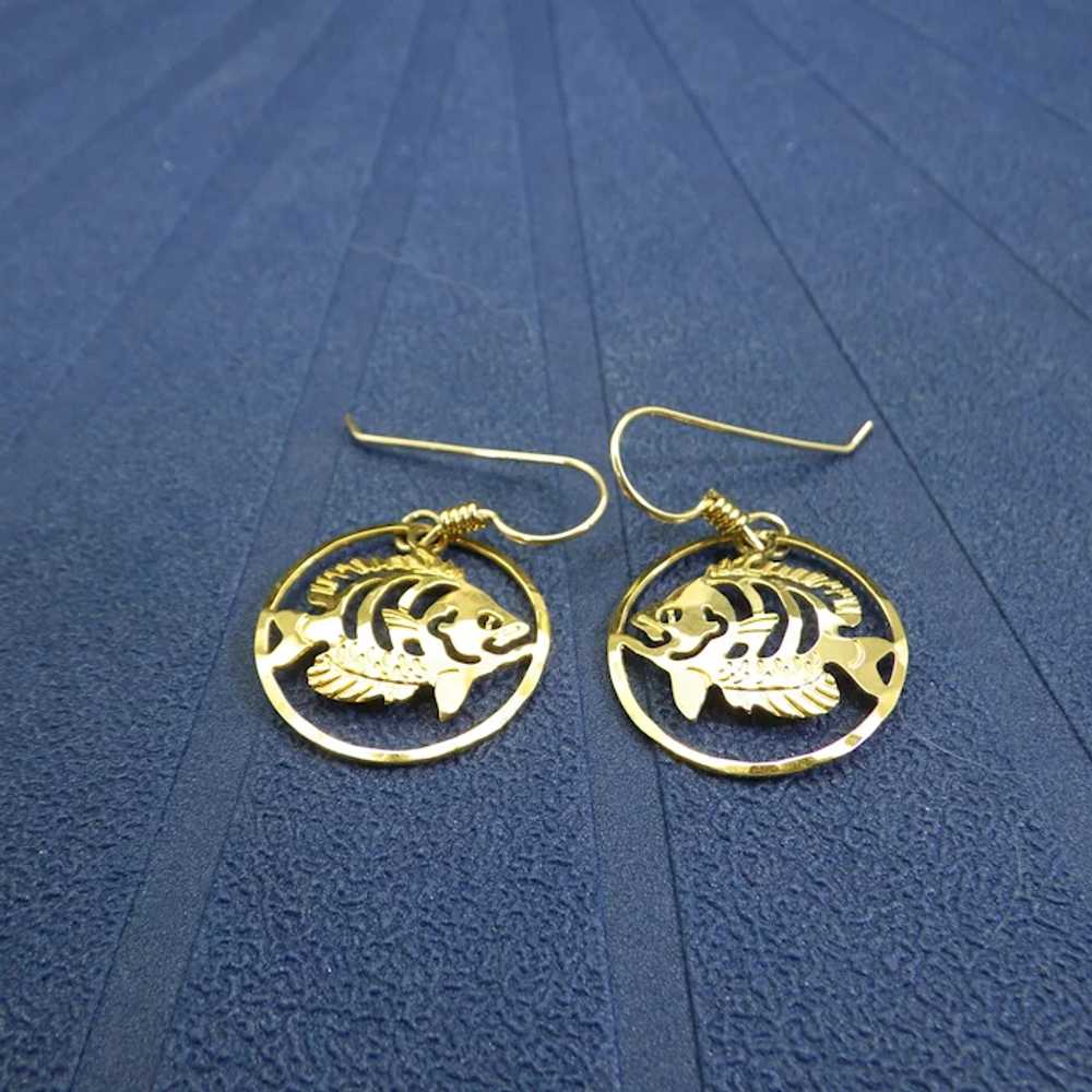 Wild Bryde Fish Earrings, Gold Filled Ear Wires, … - image 2