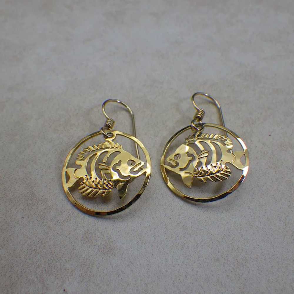 Wild Bryde Fish Earrings, Gold Filled Ear Wires, … - image 7