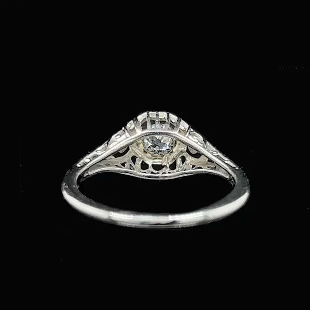 Art Deco .25ct. Diamond & 18K White Gold Antique … - image 4