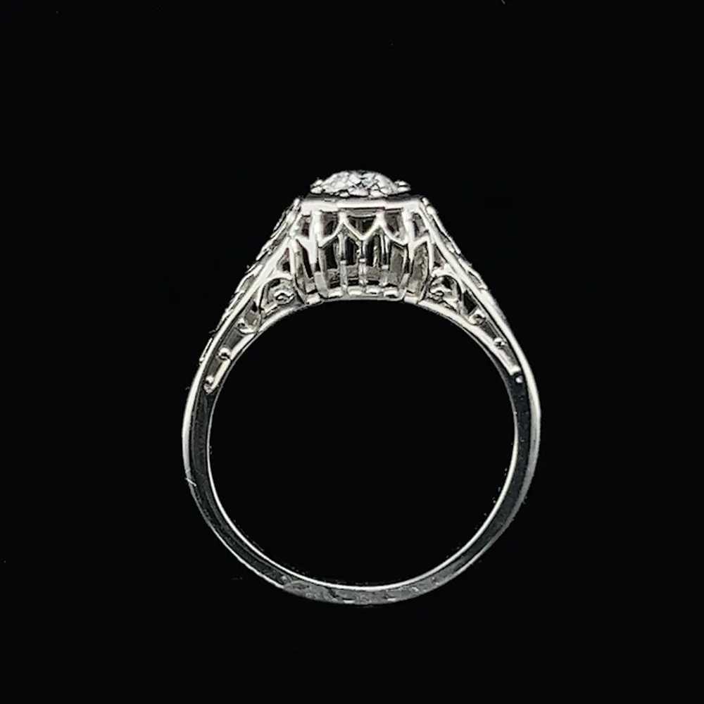 Art Deco .25ct. Diamond & 18K White Gold Antique … - image 5