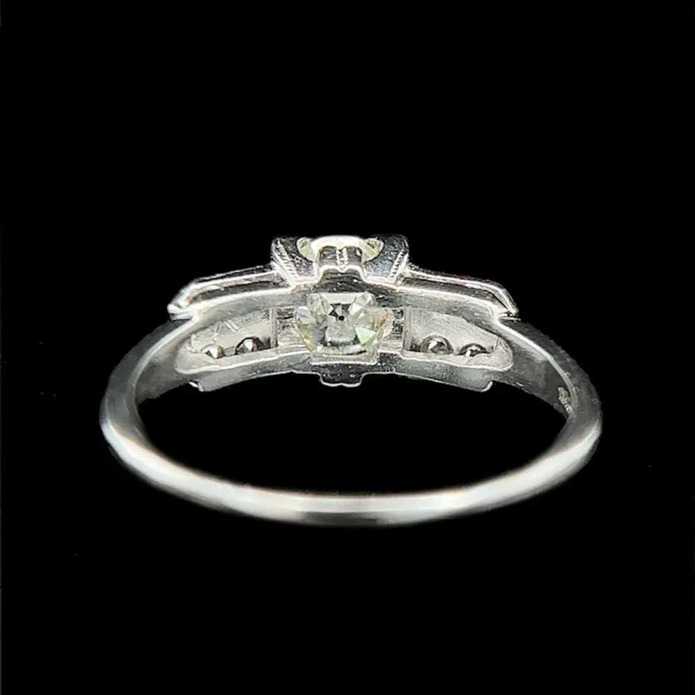 Art Deco .65ct. Diamond Antique Engagement Ring P… - image 4