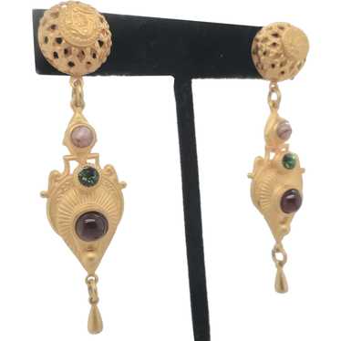 Natasha Stambouli  Gold Plated Post Earrings