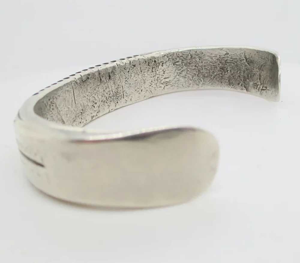 Thick Silver cast Navajo Cuff circa 1940s' - image 4