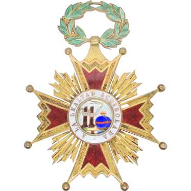 Order of Isabella  Catholic Bronze and Enamel Awar