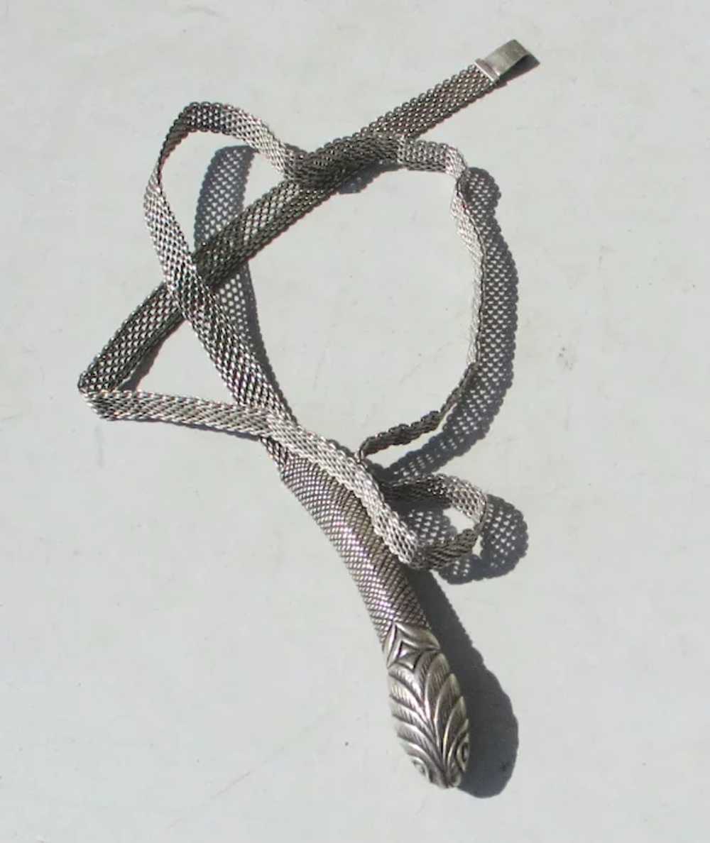 1940s Vintage Silver Snake Belt - image 2
