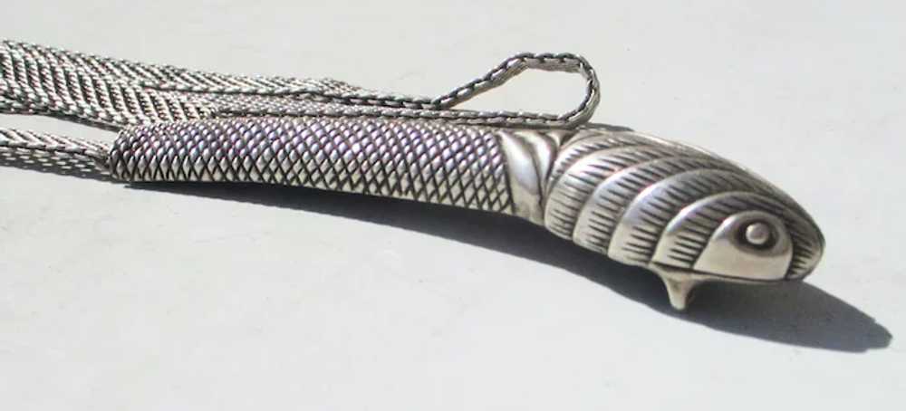 1940s Vintage Silver Snake Belt - image 4