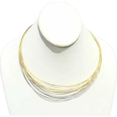 Gilt Silver Multi Strand Wire Collar