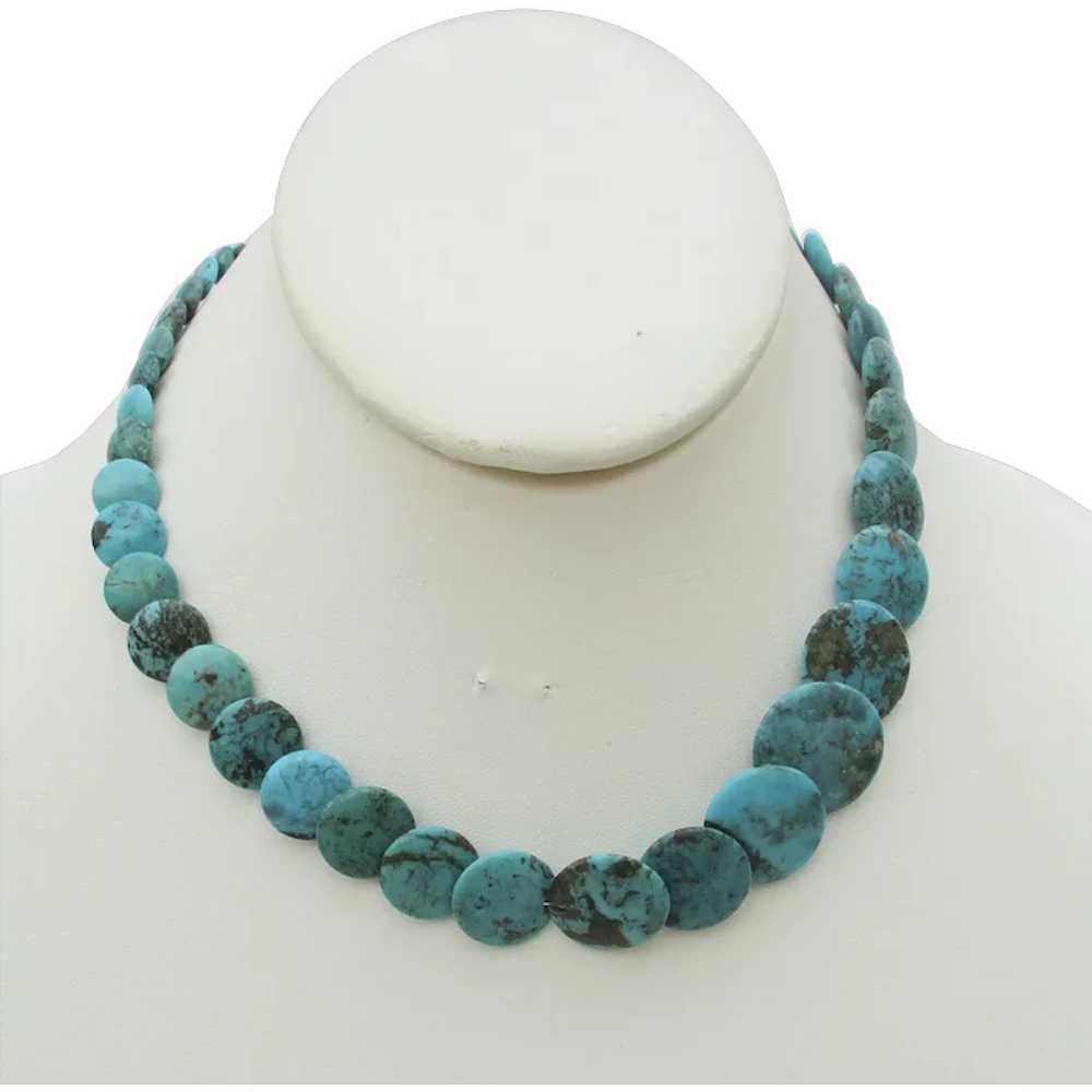 Turquoise Matrix Necklace Vintage 1990s' - Gem