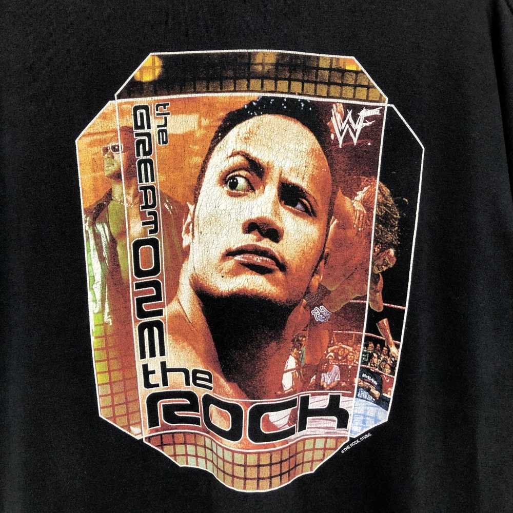 Vintage × Wwf Vintage WWF The Rock Design Tshirt - image 2