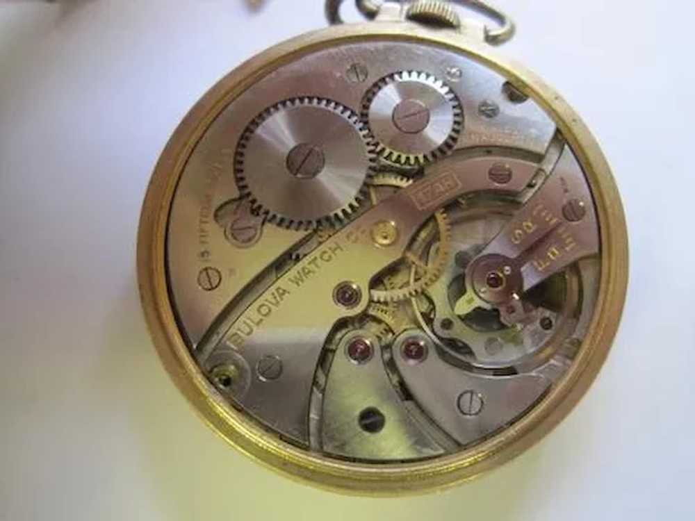 Lot #915 Bulova 15 Jewels Pocket Watch w/Watch Fob - image 8