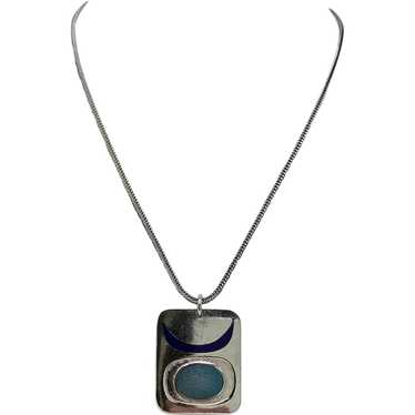 Vintage De Passille Silvestre Enamel Necklace - image 1