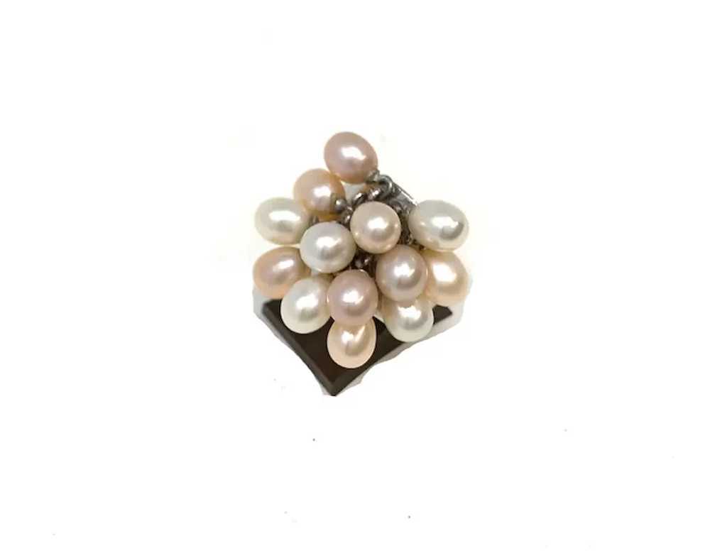 925 Silver Size 7 Ring with 13 Pearls - image 5