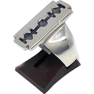 Modernist Esperanza Mexico Silver Ring - image 1