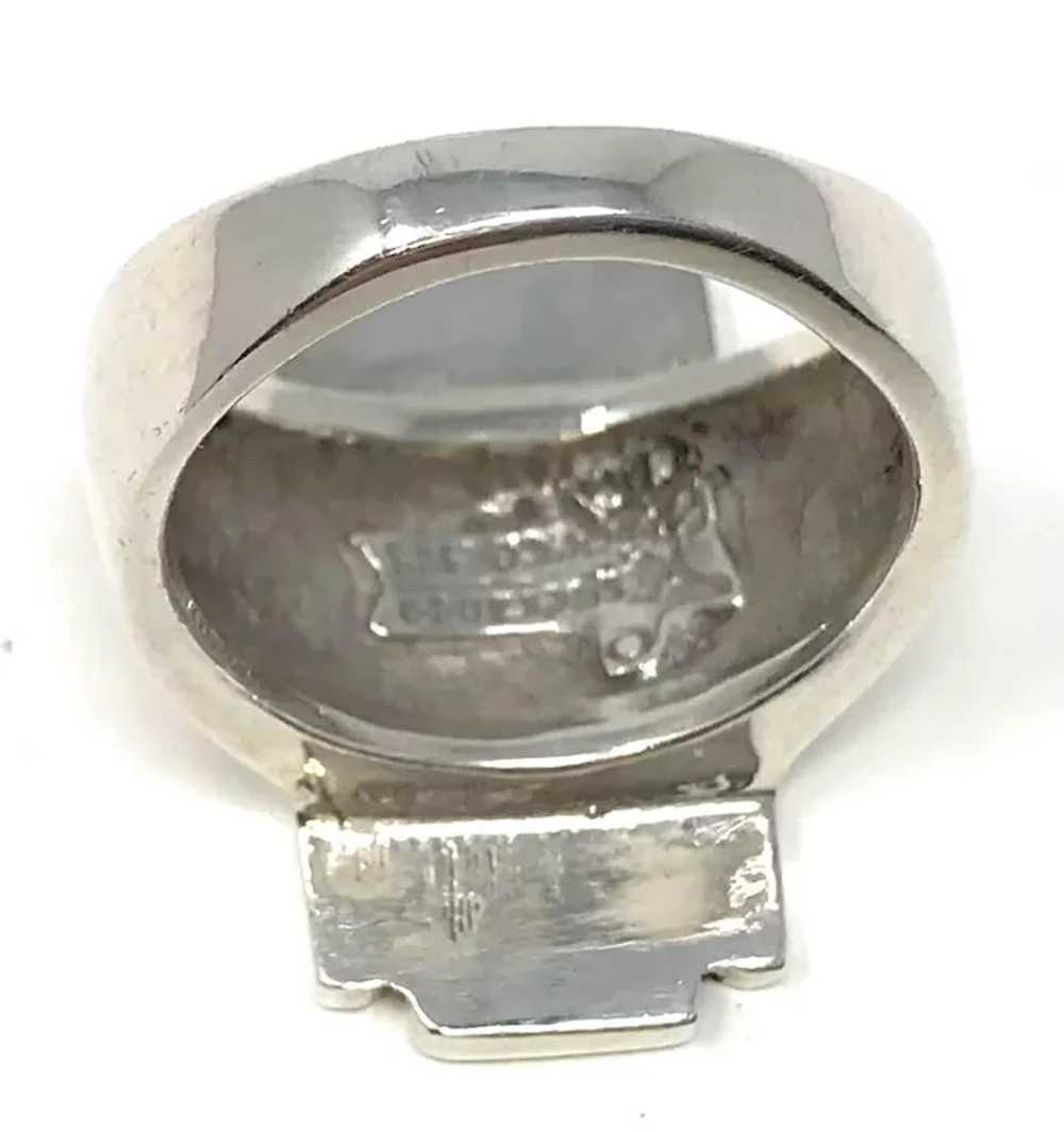 Modernist Esperanza Mexico Silver Ring - image 3