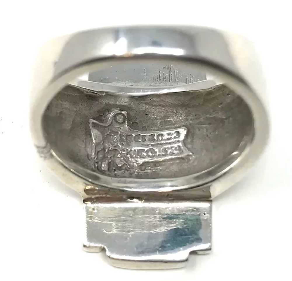 Modernist Esperanza Mexico Silver Ring - image 4