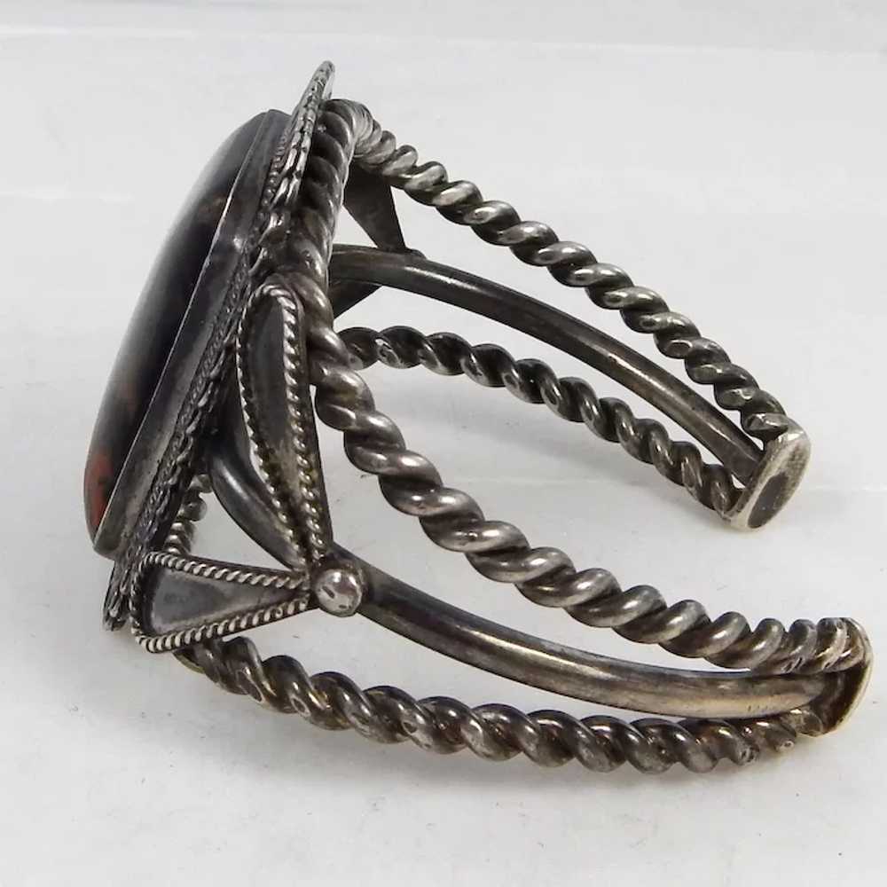 A WONDERFUL Sterling Silver Twisted Wire with Pet… - image 2