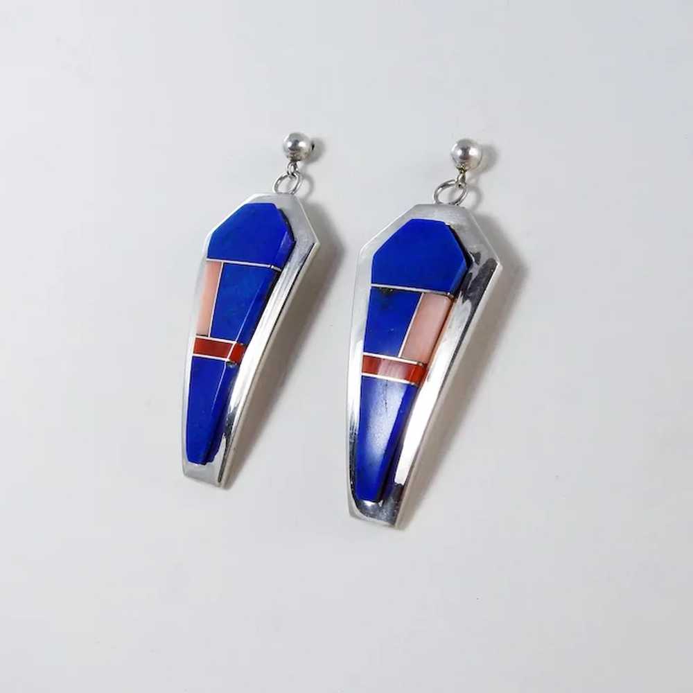 Navajo Jerry Nelson Sterling and Multi Stone Inla… - image 3
