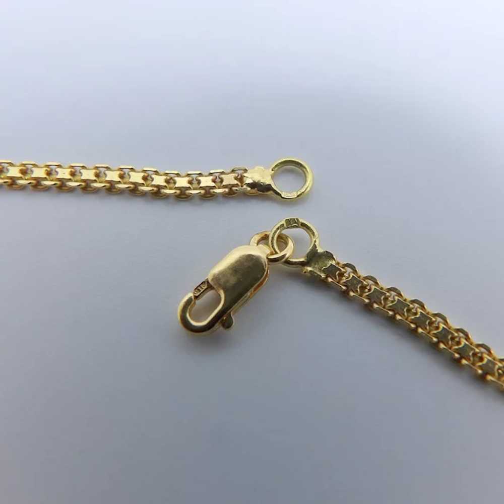 Vintage 22K Gold Flattened Double-Linked Long Cha… - image 5