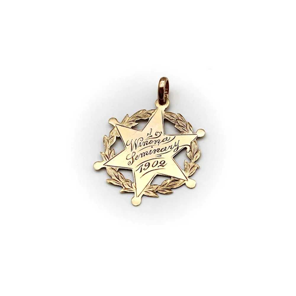 10K Rose Gold Housekeeping Medallion - image 4