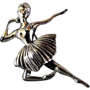 Lovely Ballerina Beaucraft Sterling Silver Pin