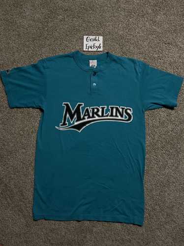 MAJESTIC Florida Miami Marlins MLB Baseball Jersey Black Men's XL