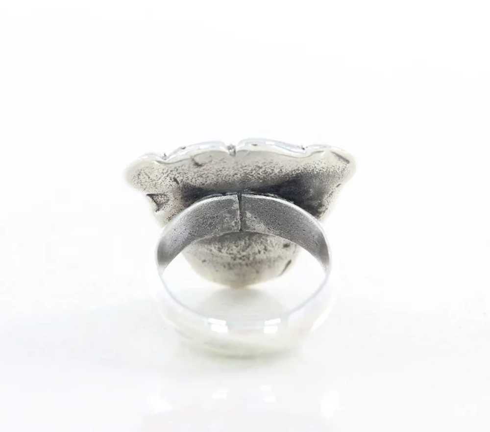 950 Silver Animal Cheetah Ring Size 7 1/4 - image 5