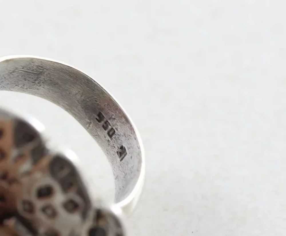 950 Silver Animal Cheetah Ring Size 7 1/4 - image 6