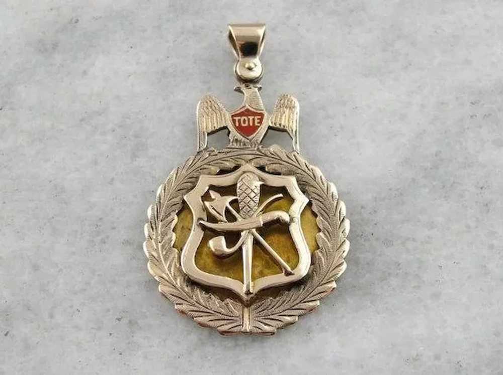 Antique Masonic Tote Medallion - image 2