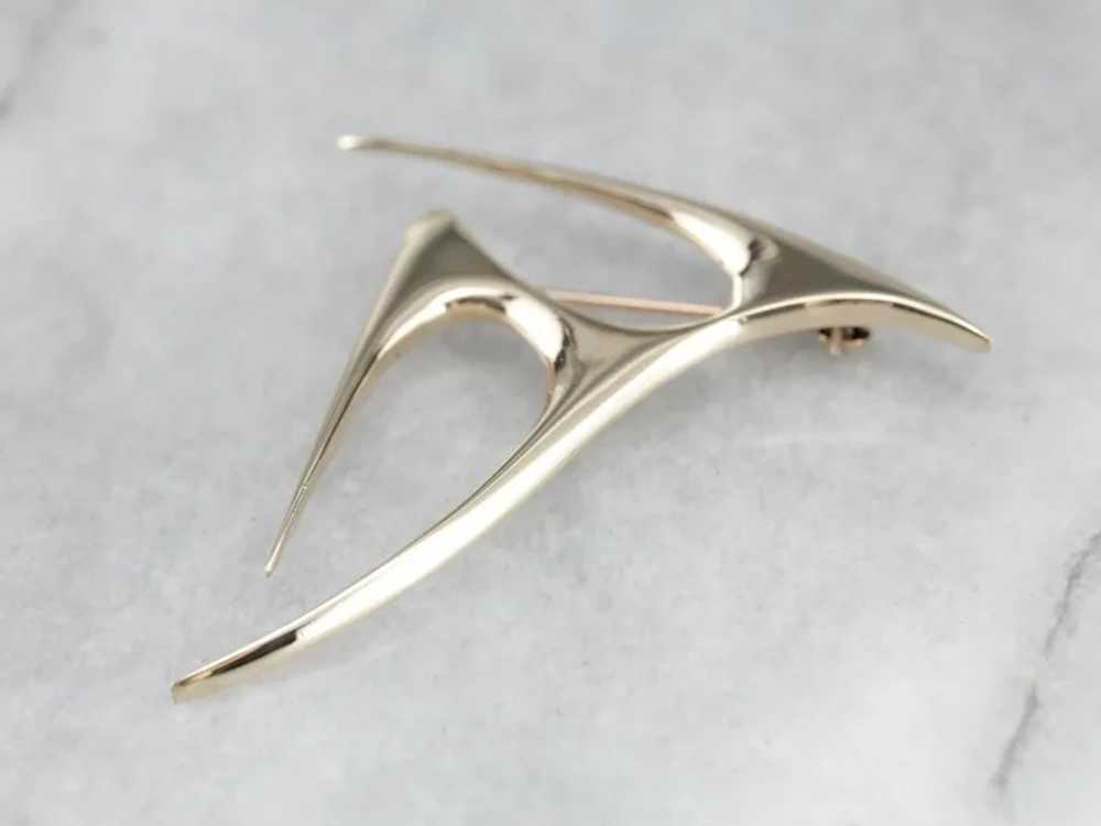 Modernist Abstract Pin Brooch - image 2