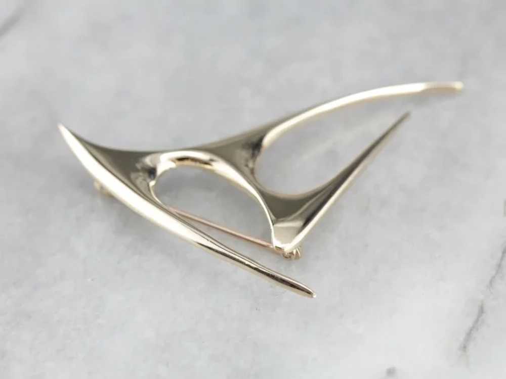 Modernist Abstract Pin Brooch - image 3