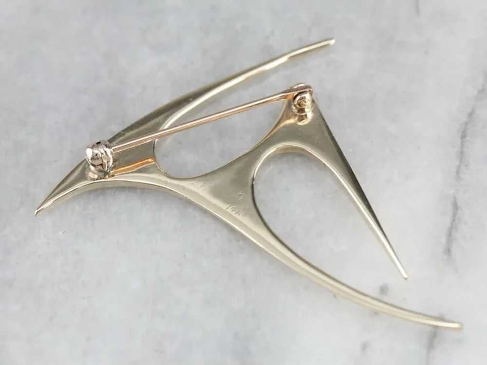 Modernist Abstract Pin Brooch - image 4