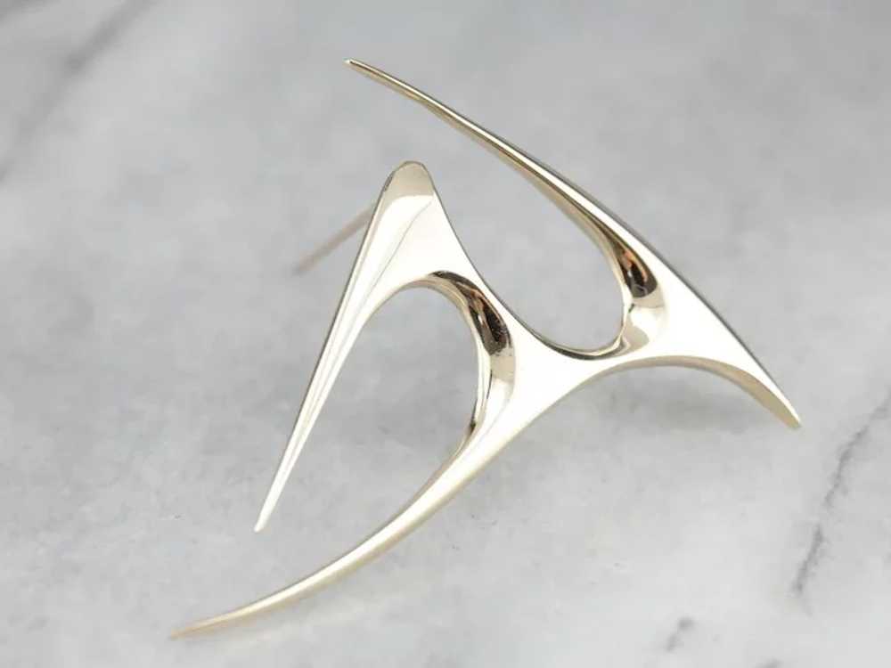 Modernist Abstract Pin Brooch - image 5