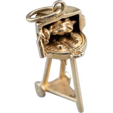 Rotisserie Grill 14K Charm Pendant