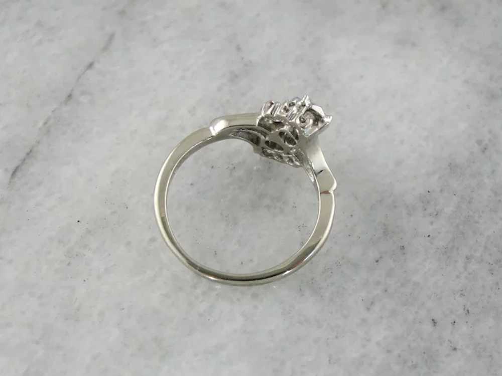 Vintage Double Diamond Bypass Cocktail Ring - image 3