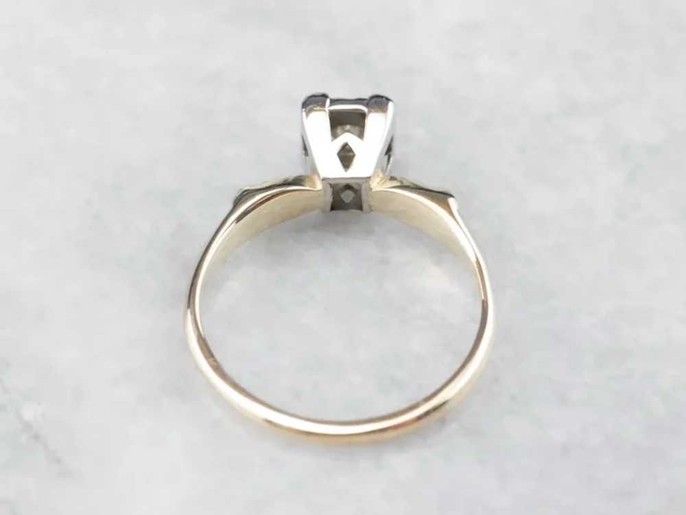 Classic Retro Diamond Solitaire Engagement Ring - image 5