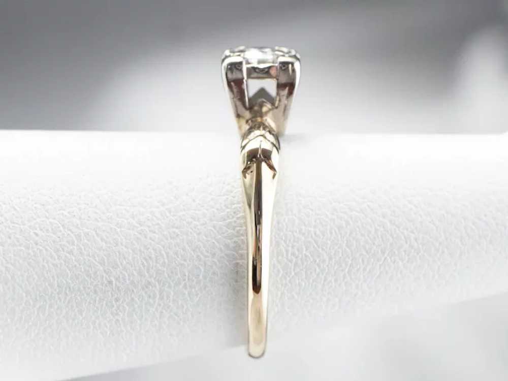 Classic Retro Diamond Solitaire Engagement Ring - image 8