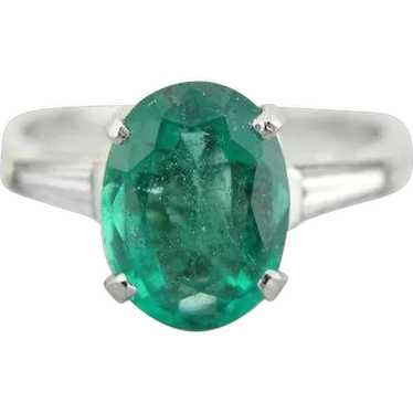 Marvelous Upcycled Emerald Ring for Engagement or 