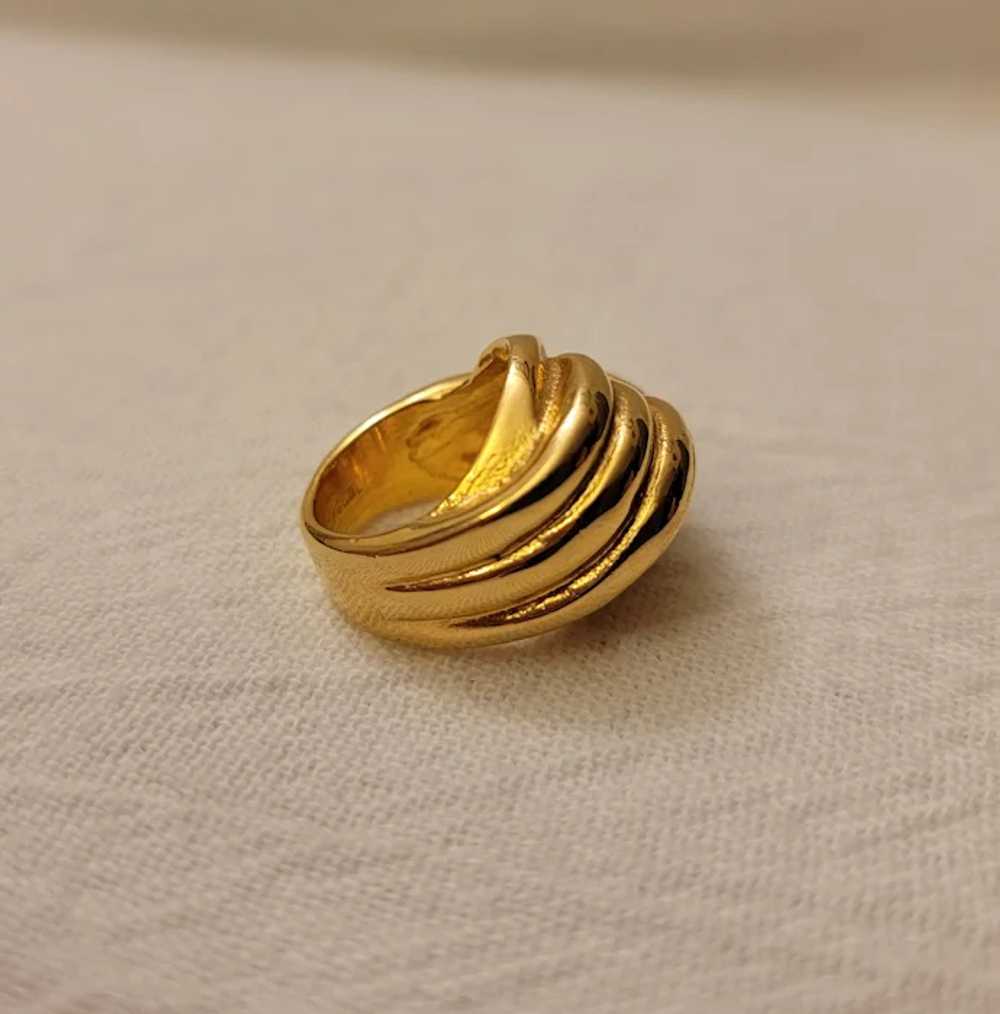 18Kt hge yellow gold ring, knot design - image 10