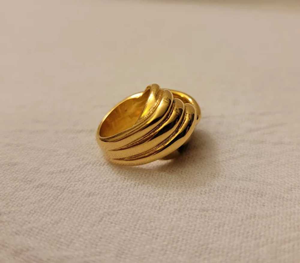18Kt hge yellow gold ring, knot design - image 11