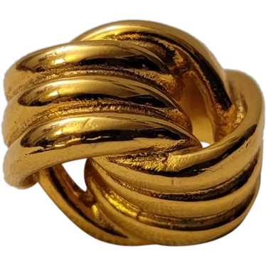 18Kt hge yellow gold ring, knot design - image 1