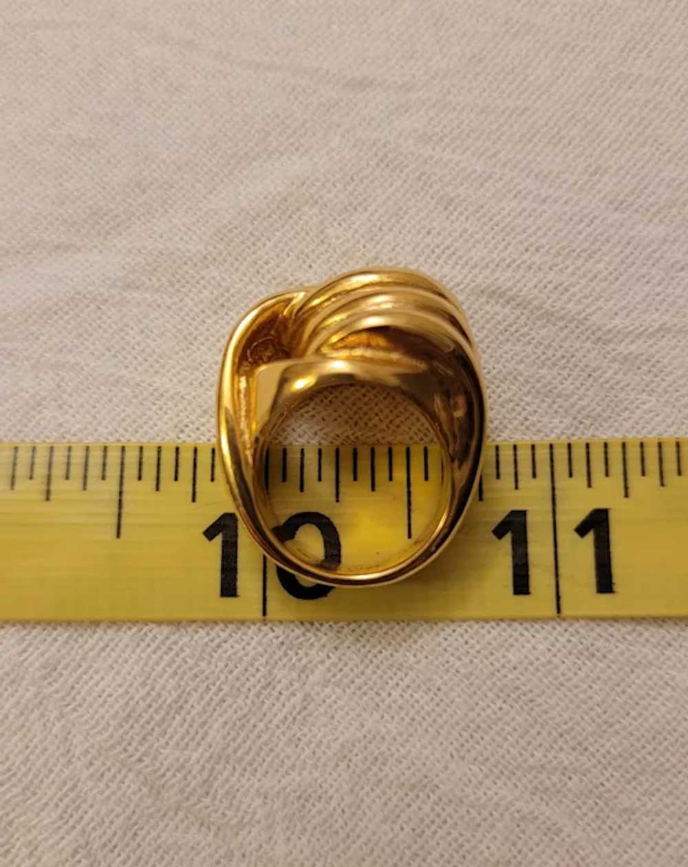 18Kt hge yellow gold ring, knot design - image 2