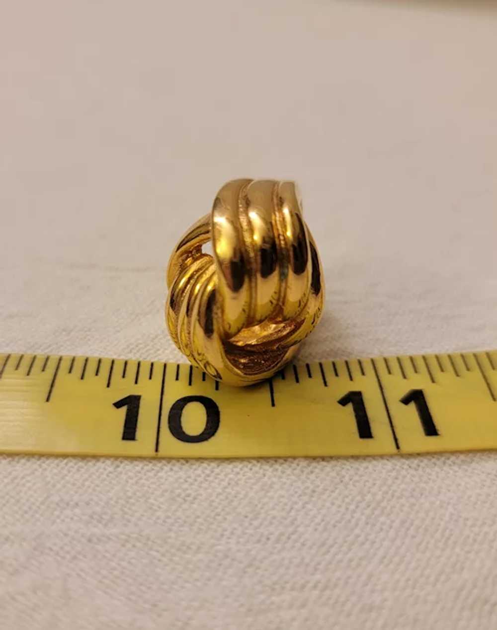 18Kt hge yellow gold ring, knot design - image 3