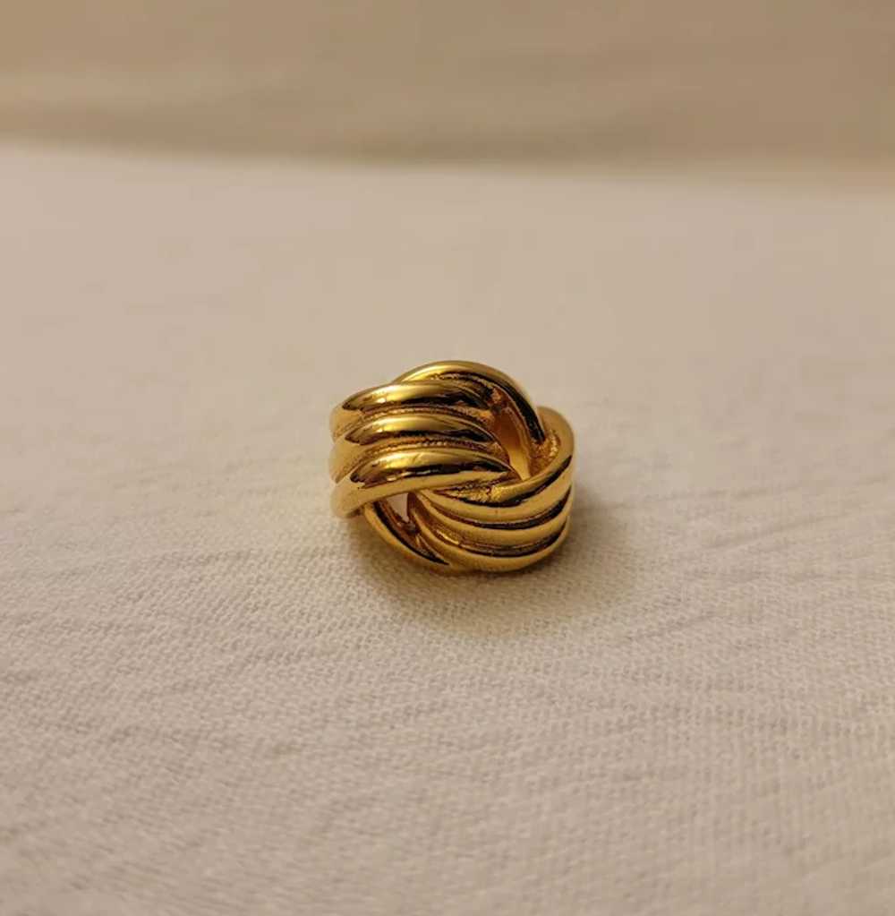 18Kt hge yellow gold ring, knot design - image 4
