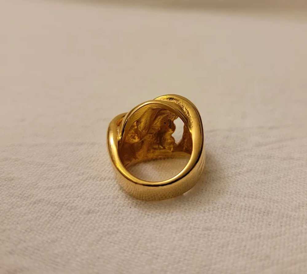 18Kt hge yellow gold ring, knot design - image 9