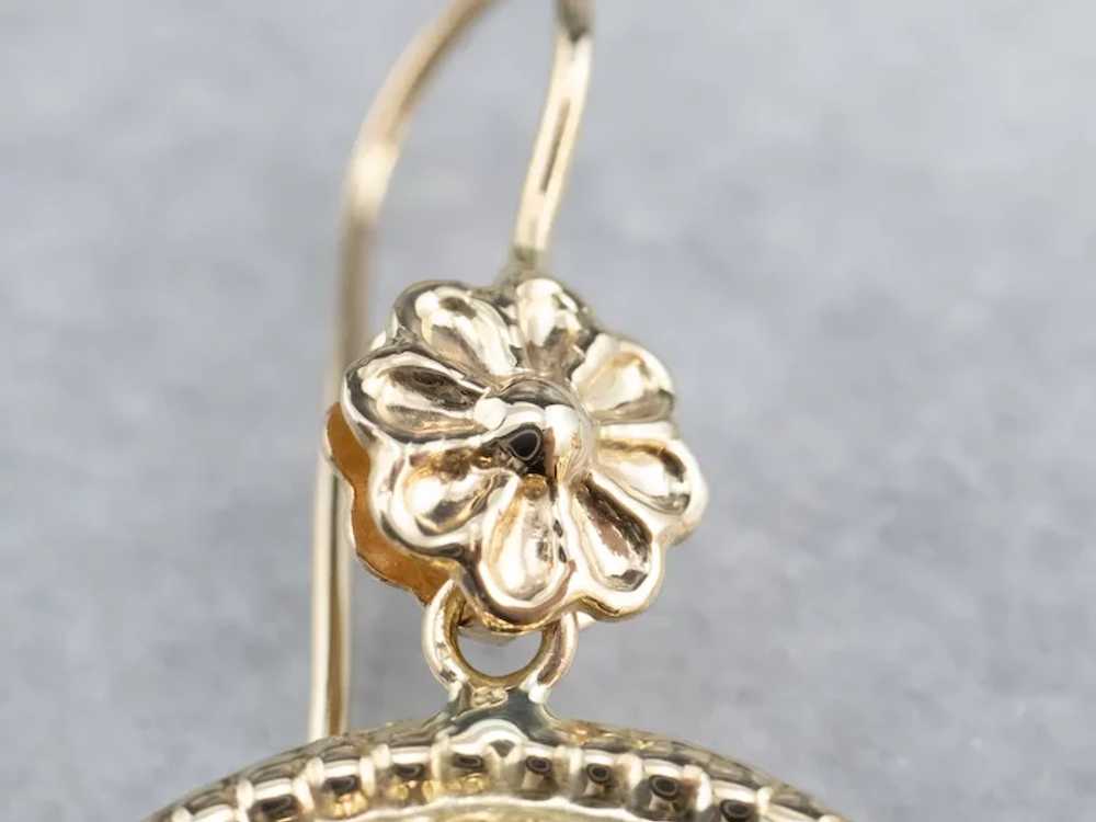 Ornate Floral Drop Earrings - image 5