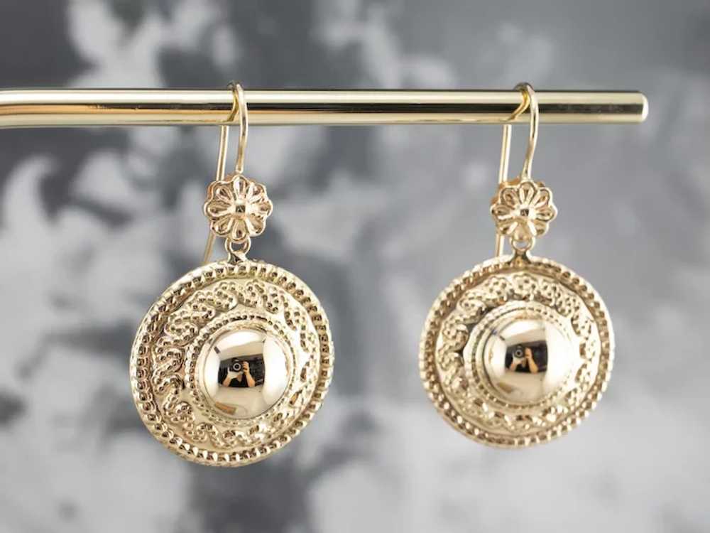 Ornate Floral Drop Earrings - image 8