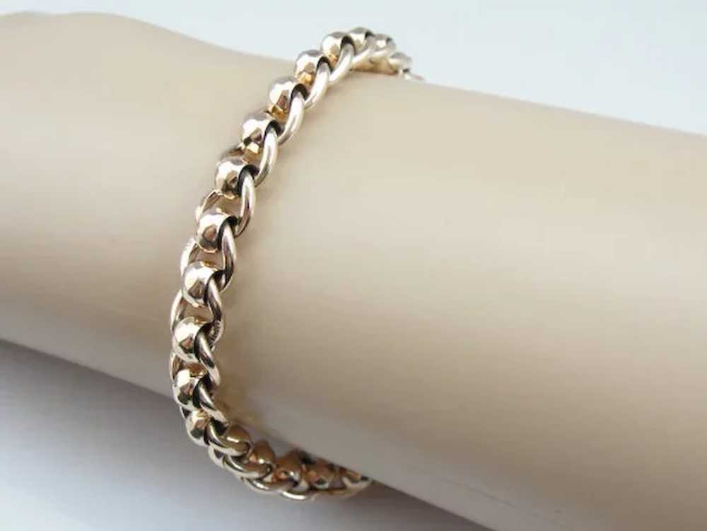 Vintage 9K Rose Gold Chain Bracelet - image 5