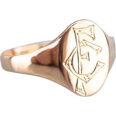 Victorian "FC" Monogrammed Signet Ring
