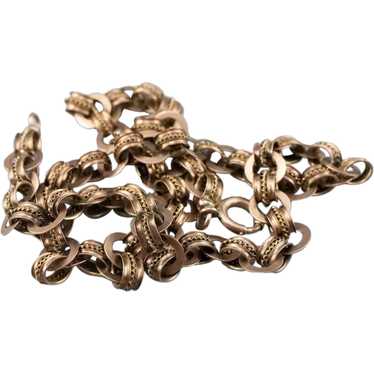 Stunning Victorian 10 Karat Gold Specialty Chain