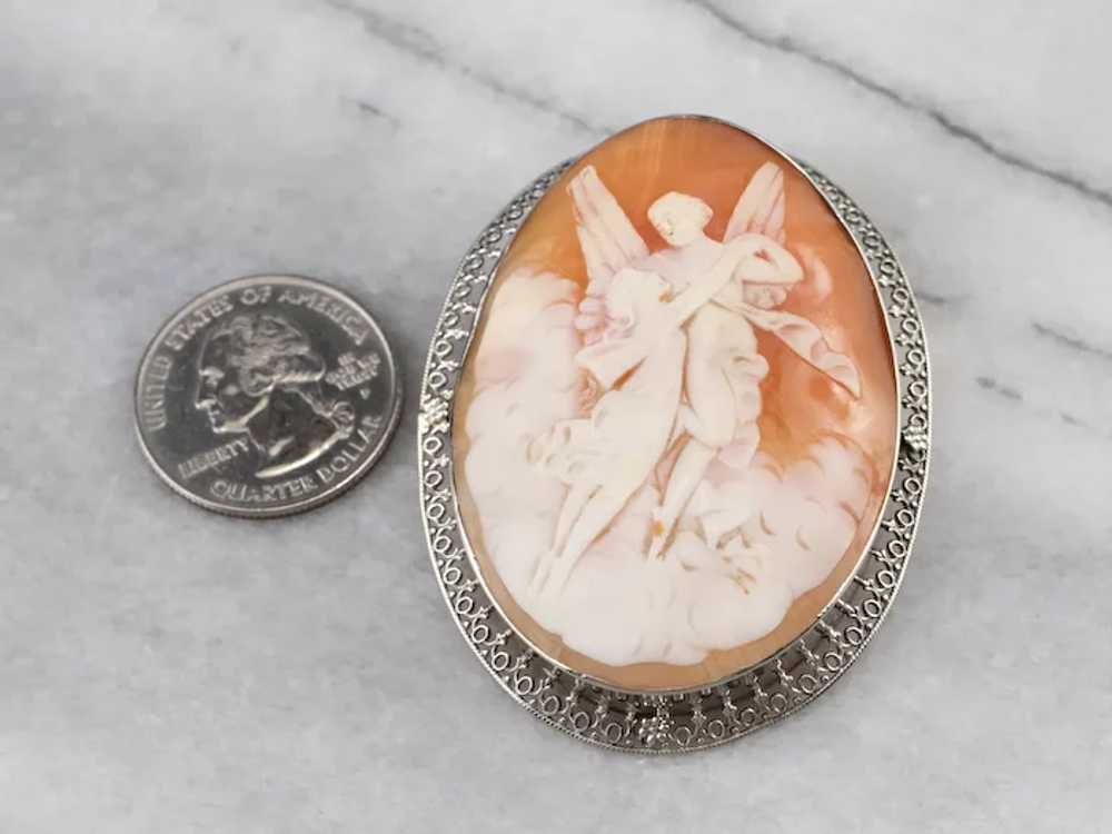 Cupid and Psyche Cameo Large Pin or Pendant - image 8